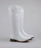 Polished Touch Under The Knee Riding Boots