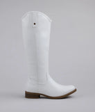 Polished Touch Under The Knee Riding Boots