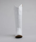 Polished Touch Under The Knee Riding Boots