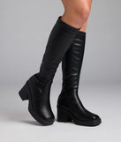 Step Out Platform Block Heel Boots