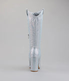 Total Glam Girl Rhinestone Knee-High Boots