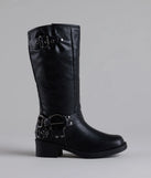 Bring The Edge Buckled Square Toe Boots