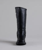 Bring The Edge Buckled Square Toe Boots