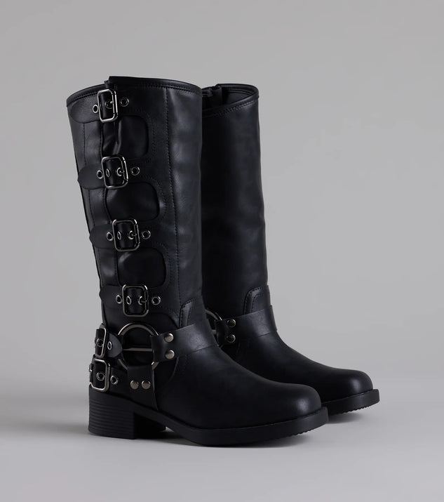 Totally Edgy Buckled Square Toe Boots | Windsor Totally Edgy Buckled Square Toe Boots | Windsor