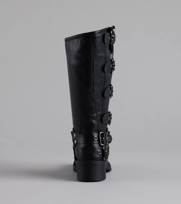Totally Edgy Buckled Square Toe Boots | Windsor Totally Edgy Buckled Square Toe Boots | Windsor