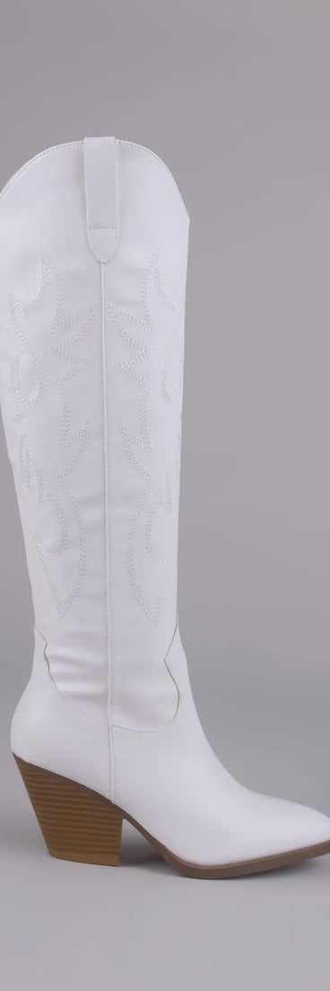 Lone Star Girl Knee High Cowboy Boots