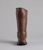Bring The Edge Buckled Square Toe Boots