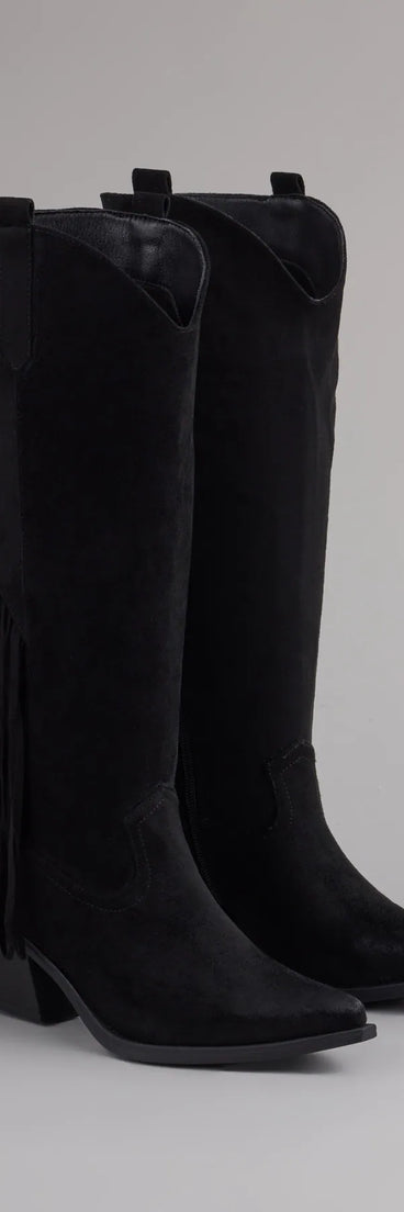 Trendy Strut Fringe Western Boots