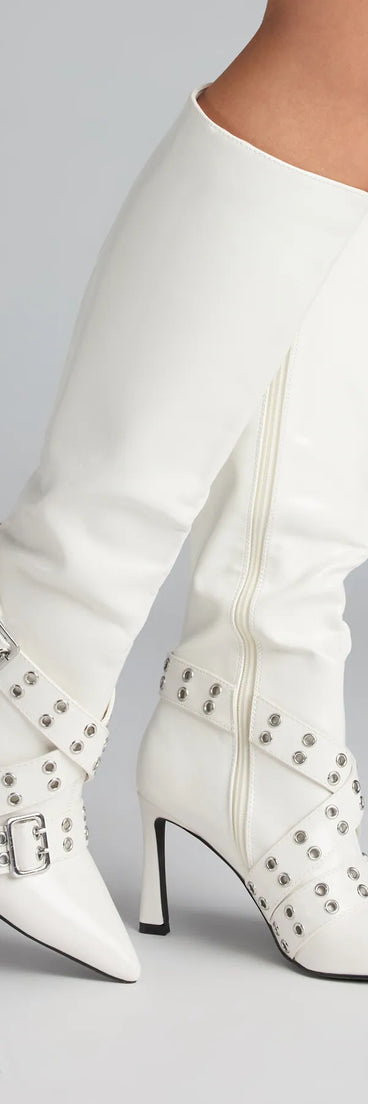 Follow My Lead Buckle Stiletto Boots