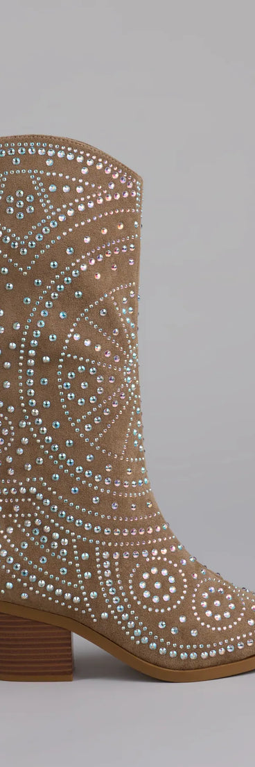Glam Strut Rhinestone Cowboy Boots