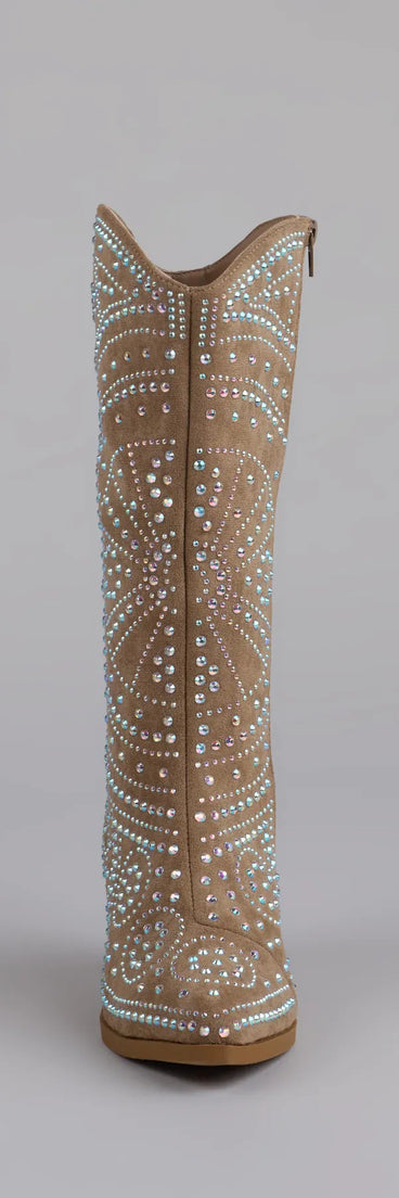 Glam Strut Rhinestone Cowboy Boots