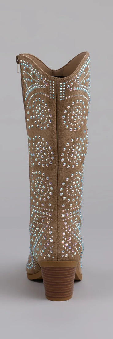 Glam Strut Rhinestone Cowboy Boots