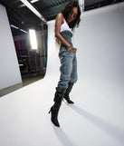 Hot on the Heist Buckled Pocket Stiletto Boots