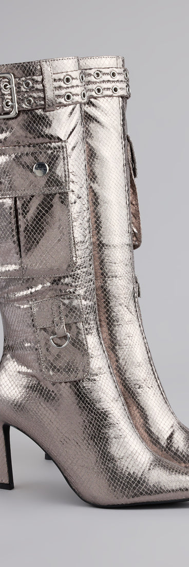 This piece brings trend-right energy to the Hot on the Heist Buckled Pocket Stiletto Boots, perfect for fall outfits that stand out.