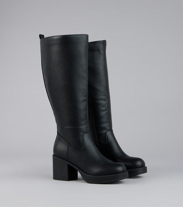 Steppin Up Block Heel Knee High Boots | Windsor
