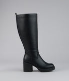 Steppin Up Block Heel Knee High Boots