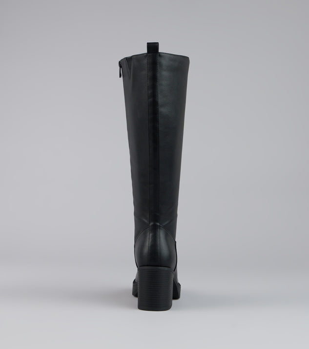 Steppin Up Block Heel Knee High Boots | Windsor