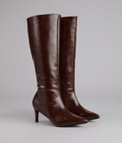 Sleek Stance Faux Leather Stiletto Boots