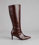 Sleek Stance Faux Leather Stiletto Boots