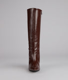 Sleek Stance Faux Leather Stiletto Boots