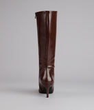 Sleek Stance Faux Leather Stiletto Boots