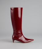 Attitude Strut Patent Stiletto Boots