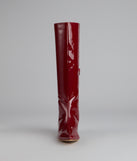 Attitude Strut Patent Stiletto Boots