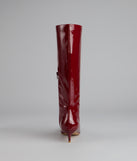 Attitude Strut Patent Stiletto Boots