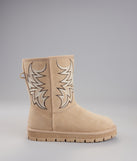Western Chill Embroidered Suede Boots