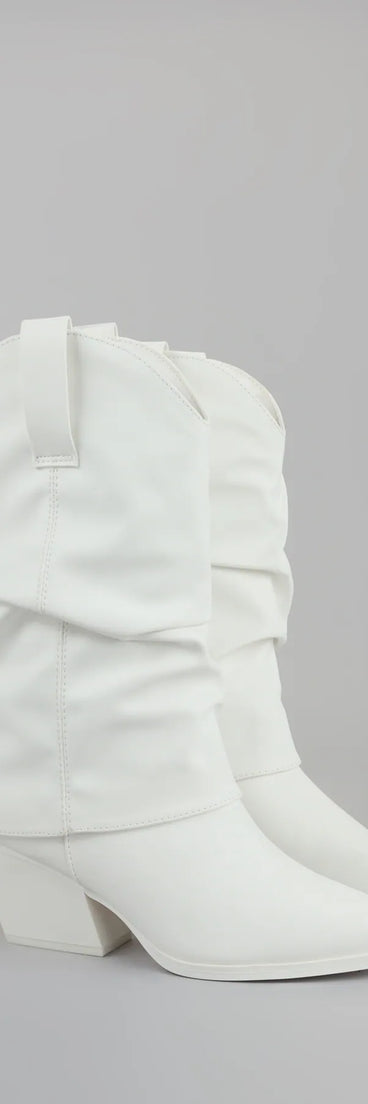 Cowgirl Off Duty Fold Over Western Boots