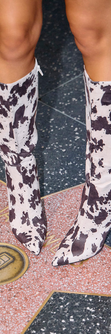 Street Rodeo Cow Print Boots