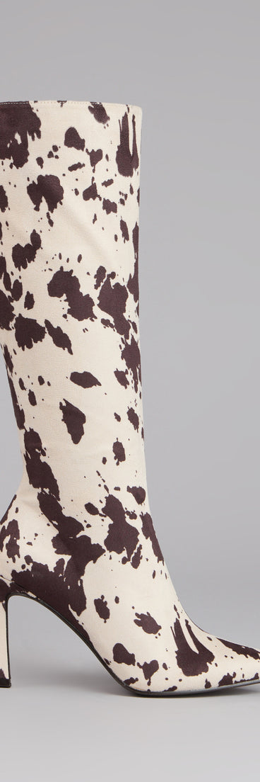 Street Rodeo Cow Print Boots
