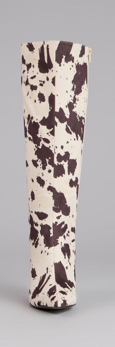 Street Rodeo Cow Print Boots