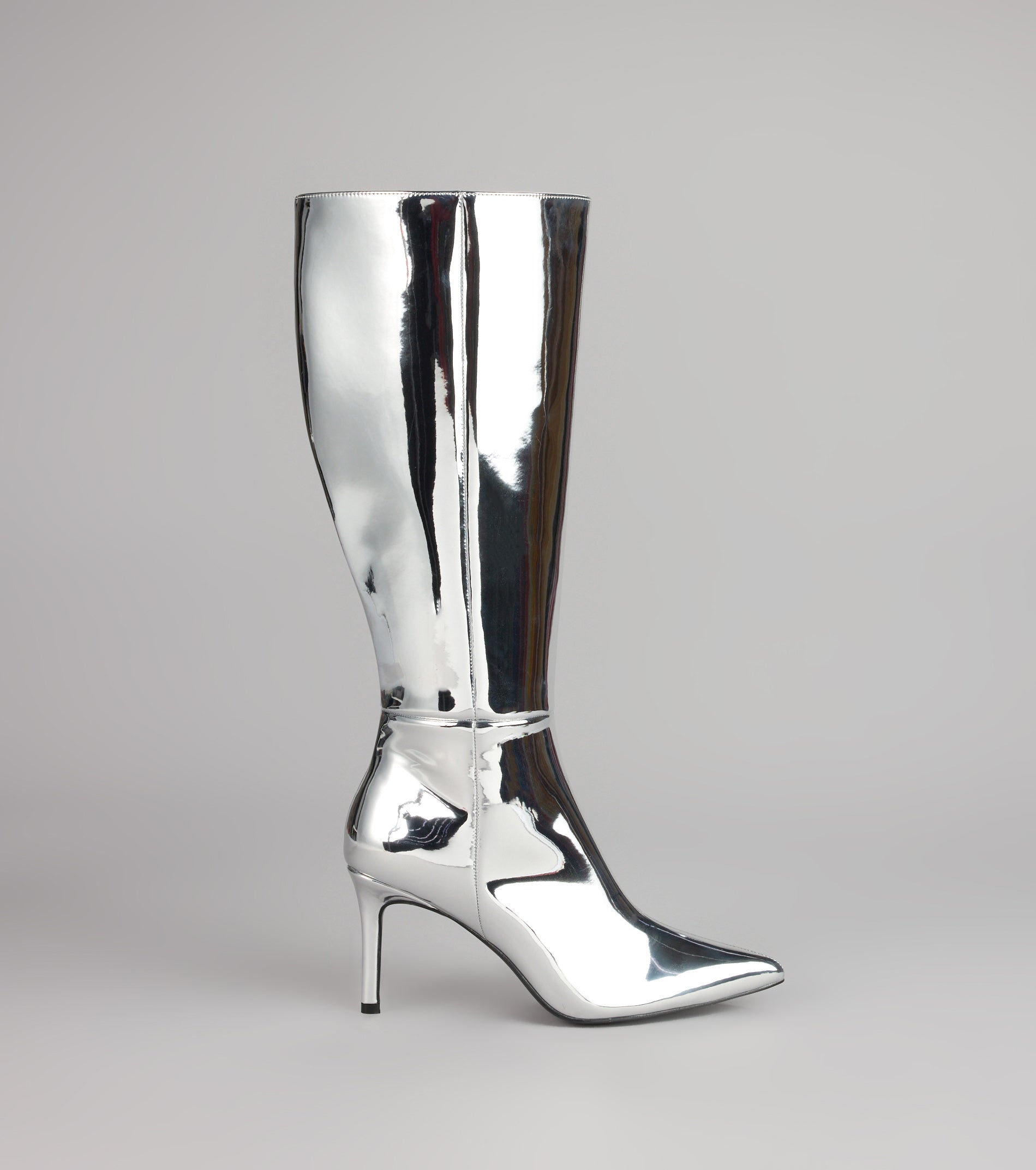 Galaxy Girl Mirror Metallic Knee Boots | Windsor