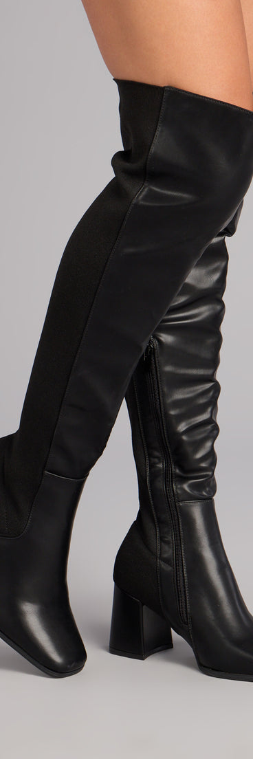 Sleek Confidence Over-The-Knee Boots