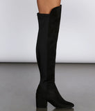 50/50 Block Heel Over The Knee Boots