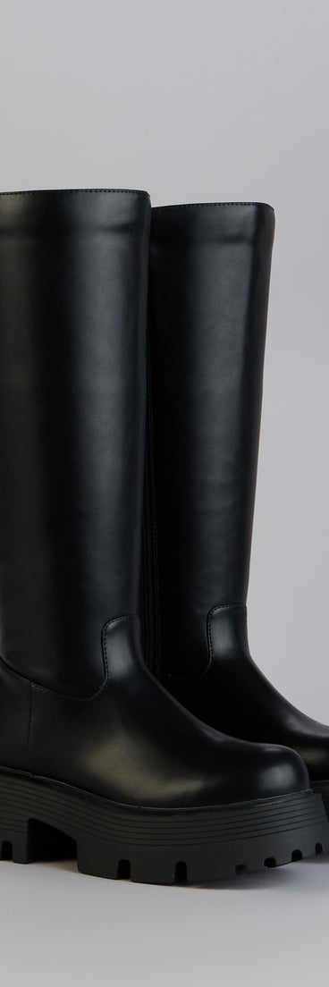 Built To Stomp Faux Leather Lug Boots