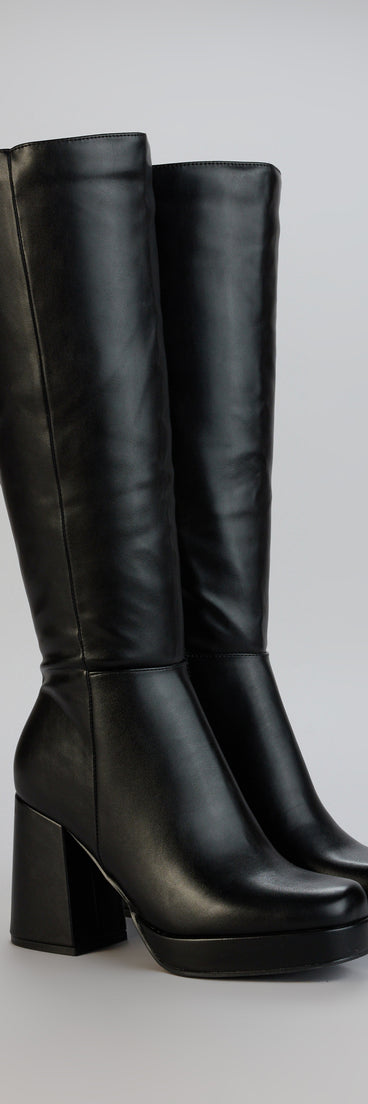 Icon Status Platform Knee Boots