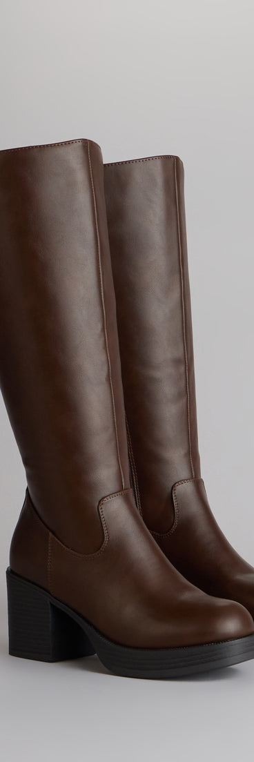 City Edge Wide Calf Platform Boots