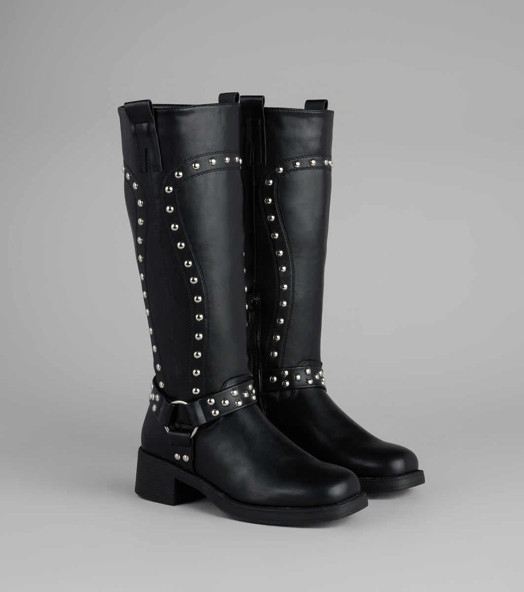 Street Ready Studded Moto Boots & Windsor