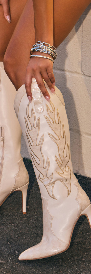 Rodeo Ready Western Flame Knee High Boots
