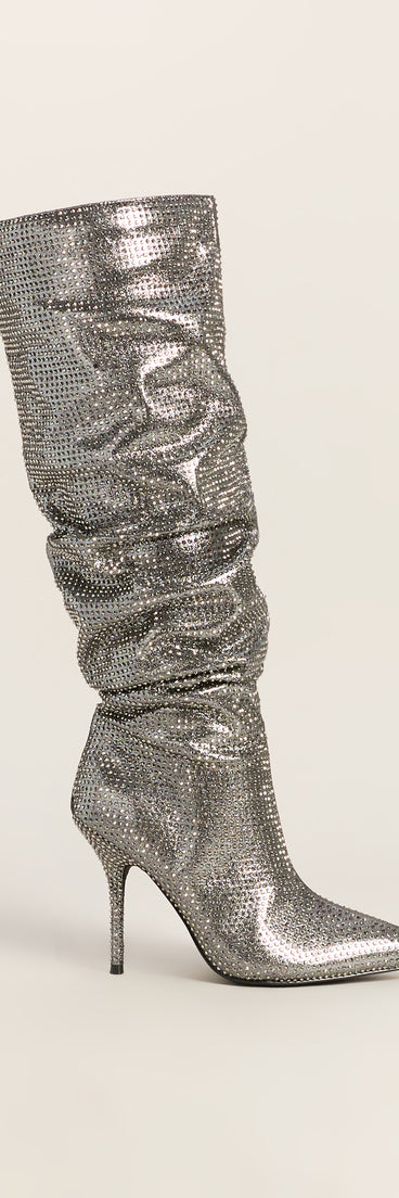Steal The Flash Rhinestone Boots