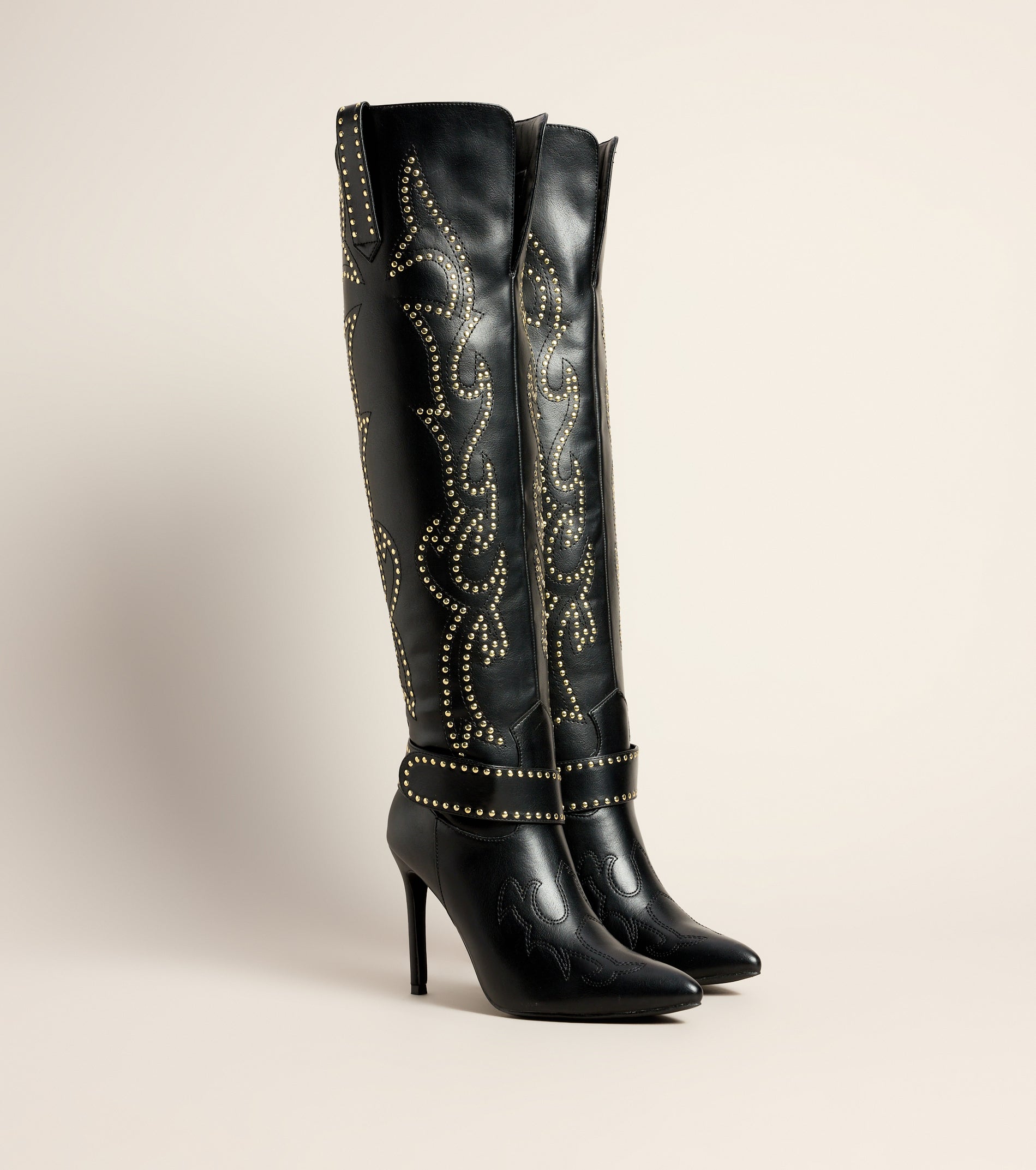Rodeo Afterparty Studded Stiletto Boots | Windsor