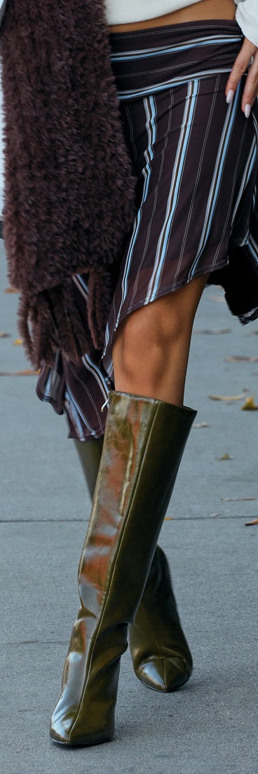 Sharp Intentions Stiletto Knee-High Boots