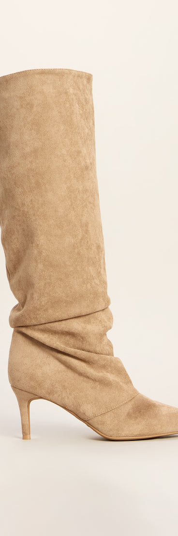 City Strut Microsuede Scrunch Stiletto Boots