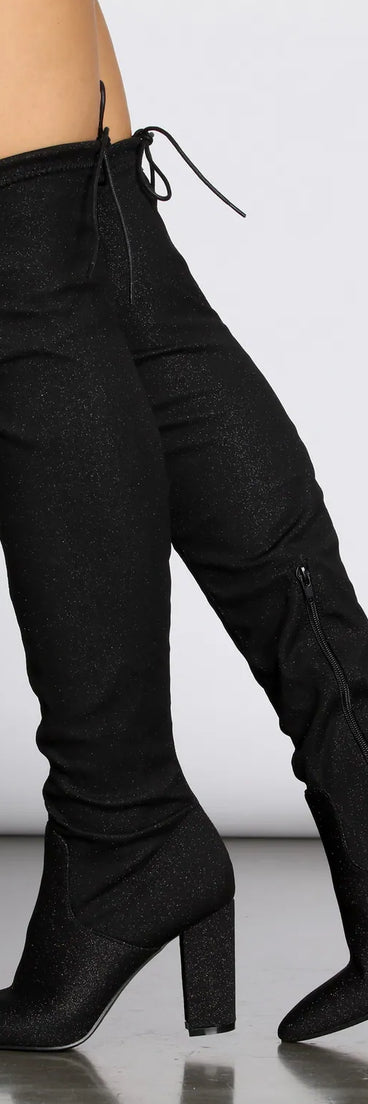 Get To The Point Toe Over The Knee Boots