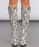 Slither In Style Stiletto Boots