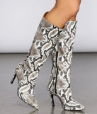 Slither In Style Stiletto Boots