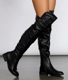 Thigh High Faux Leather Riding Boots