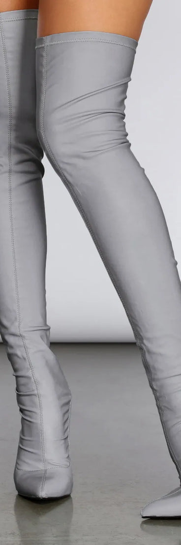 Reflective Over The Knee Boots